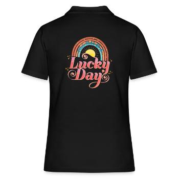 Lucky Day - Women's Polo Shirt - black - Back - Ailine (174cm)