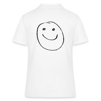 Be happy - Polo Femme - blanc - Dos - Ailine (174cm)