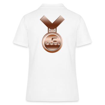 Médaille de bronze pour la natation - Polo Femme - blanc - Dos - Ailine (174cm)