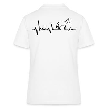 Esel Herzschlag Muli Maultier Bauernhof Tier - Frauen Polo Shirt - Weiß - Hinten - Ailine (174cm)