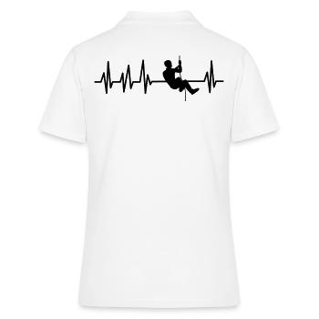 Bergsteiger Bergsteigen Bergsport Herzschlag EKG - Frauen Polo Shirt - Weiß - Hinten - Ailine (174cm)