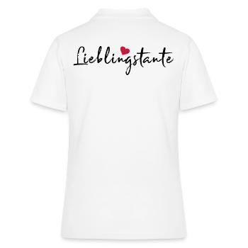 Lieblingstante Beste Tante Geschenk Neffe Nichte - Frauen Polo Shirt - Weiß - Hinten - Ailine (174cm)