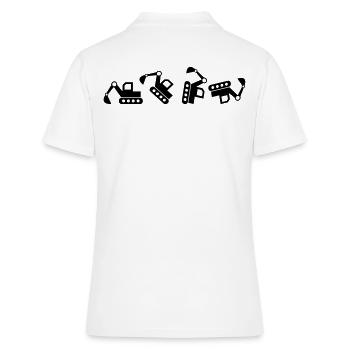 Excavator excavator operator dredging construction worker gift - Women's Polo Shirt - white - Back - Ailine (174cm)