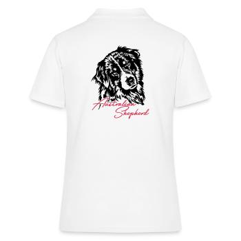 Australian Shepherd Aussie Hunde Hund Wilsigns - Frauen Polo Shirt - Weiß - Hinten - Ailine (174cm)