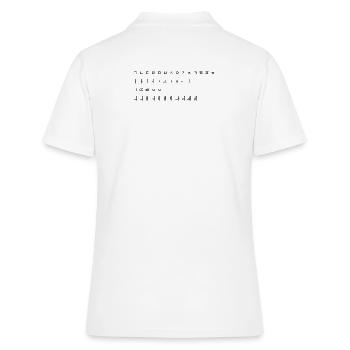 Koreanischisches Alphabet - Frauen Polo Shirt - Weiß - Hinten - Ailine (174cm)