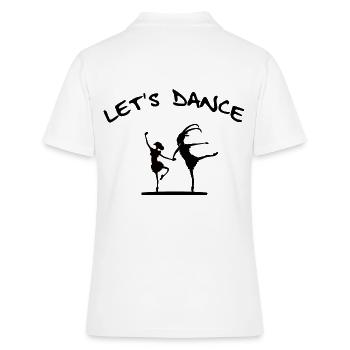 Let´s Dance - Tanzen - Frauen Polo Shirt - Weiß - Hinten - Ailine (174cm)