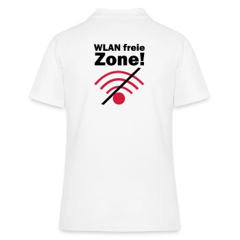 WLAN freie Zone! - Frauen Polo Shirt - Weiß - Hinten - Ailine (174cm)