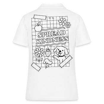 Spread Kindness - Frauen Polo Shirt - Weiß - Hinten - Ailine (174cm)