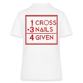 Jésus - Polo Femme - blanc - Dos - Ailine (174cm)