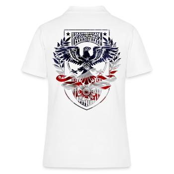 Armee - Frauen Polo Shirt - Weiß - Hinten - Ailine (174cm)