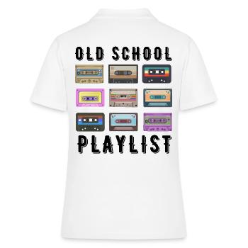 OLD SCHOOL PLAYLIST - Polo Femme - blanc - Dos - Ailine (174cm)