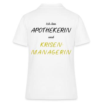 Apothekerin Krisenmanagerin Pandemie Geschenk - Frauen Polo Shirt - Weiß - Hinten - Ailine (174cm)