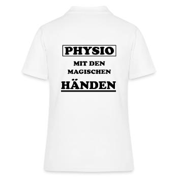 Physio Physiotherapeut Spruch - Frauen Polo Shirt - Weiß - Hinten - Ailine (174cm)