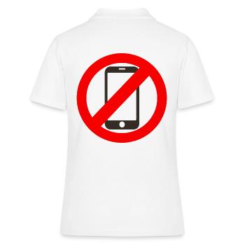 Interdiction des téléphones portables - Polo Femme - blanc - Dos - Ailine (174cm)