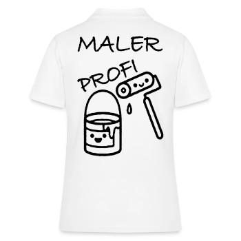 Süsser Maler Profi - Frauen Polo Shirt - Weiß - Hinten - Ailine (174cm)