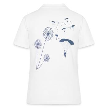 Parachute paragliding parachutist gift - Women's Polo Shirt - white - Back - Ailine (174cm)