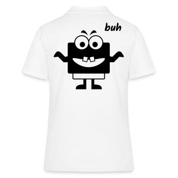 Kleines Monster macht Buh - Frauen Polo Shirt - Weiß - Hinten - Ailine (174cm)