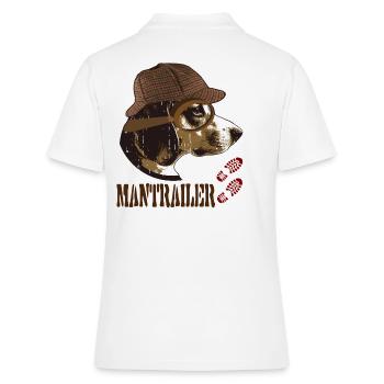 Mantrailer ,Hund,Spürhund Rettungshund Shirt Dog - Frauen Polo Shirt - Weiß - Hinten - Ailine (174cm)