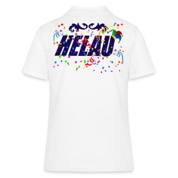 Helau,Fastnacht Fasching Karneval Shirt Kostüm - Frauen Polo Shirt - Weiß - Hinten - Ailine (174cm)