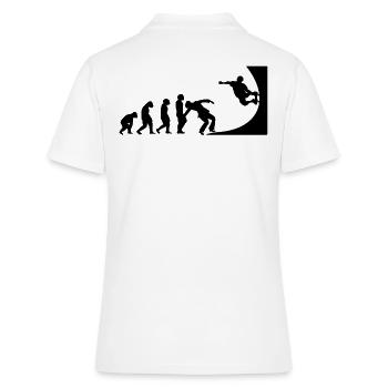 Evolution Skater Skateboard Skate halfpipe - Polo Femme - blanc - Dos - Ailine (174cm)