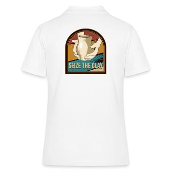 Töpfern Töpferscheibe Töpfer Handarbeit Töpfern - Frauen Polo Shirt - Weiß - Hinten - Ailine (174cm)