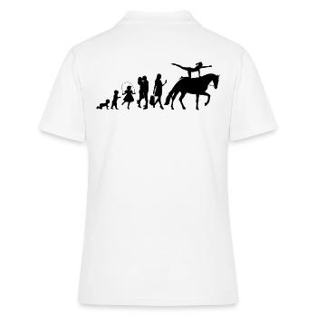 Chevaux Voltige Équitation Fille Volti Équitation - Polo Femme - blanc - Dos - Ailine (174cm)