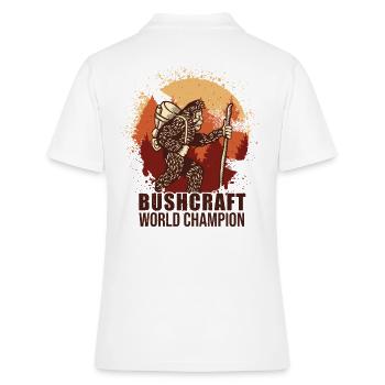 Bushcrafter Survival Outdoor-Camping - Frauen Polo Shirt - Weiß - Hinten - Ailine (174cm)