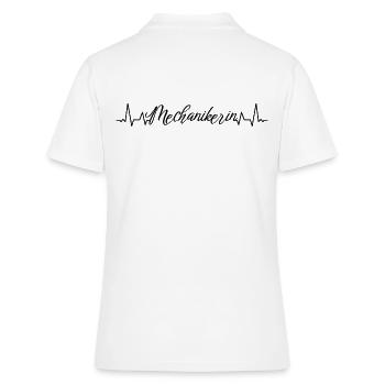 Kfz-Mechaniker Herzschlag Kfz-Mechanikerin - Frauen Polo Shirt - Weiß - Hinten - Ailine (174cm)