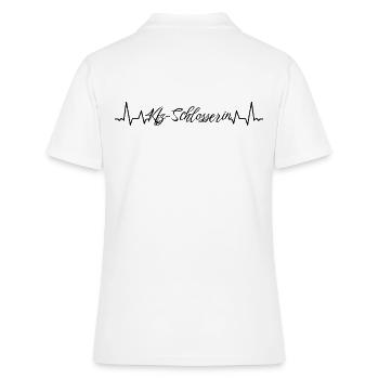 Kfz-Mechaniker Herzschlag Kfz-Schlosserin - Frauen Polo Shirt - Weiß - Hinten - Ailine (174cm)