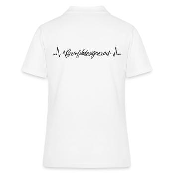 Illustrator Herzschlag Grafikdesignerin - Frauen Polo Shirt - Weiß - Hinten - Ailine (174cm)