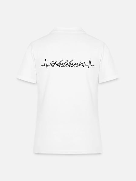 Fahrschule Herzschlag Fahrlehrerin - Frauen Polo Shirt - Weiß