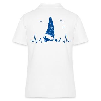 Plage Voile Windracer Land Sailers Land Sailors - Polo Femme - blanc - Dos - Ailine (174cm)