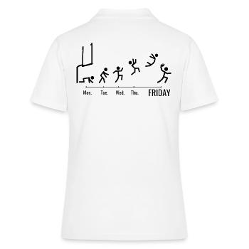 Joueur de football Rugby Ball Match de football - Polo Femme - blanc - Dos - Ailine (174cm)