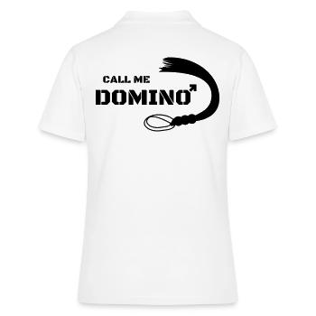 Appelez-moi Domino Whip Sexe Cadeau Dominatrice - Polo Femme - blanc - Dos - Ailine (174cm)