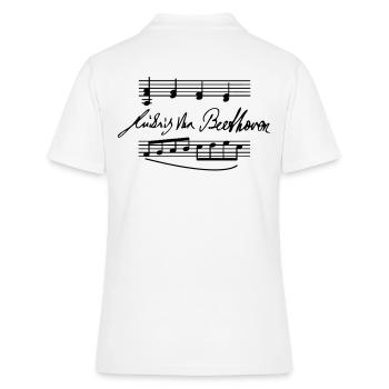 Ludwig van Beethoven - Frauen Polo Shirt - Weiß - Hinten - Ailine (174cm)