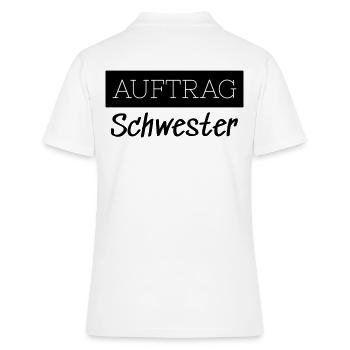 Commander Sister Family Funny Gift - Polo Femme - blanc - Dos - Ailine (174cm)