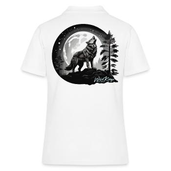Full moon - Women's Polo Shirt - white - Back - Ailine (174cm)