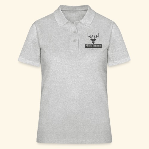 PIXELHIRSCH - grau - Frauen Polo Shirt