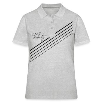 Vielsaitig - Frauen Polo Shirt - Grau meliert - Vorne - Ailine (174cm)