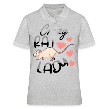Rat Lover Rat Pet Rodent Mouse Rat Lady gift idea - Women's Polo Shirt - heather grey - Front - Ailine (174cm)