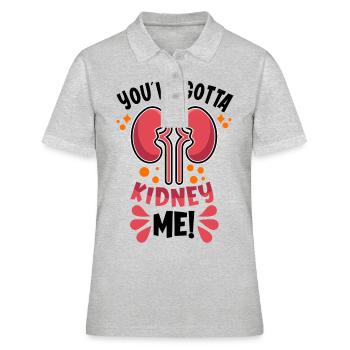 Greffe de rein Maladie rénale du donneur de rein - Polo Femme - gris chiné - Devant - Ailine (174cm)