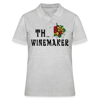 Wine making Wine Maker Wine Lover Wine Fan - Frauen Polo Shirt - Grau meliert - Vorne - Ailine (174cm)
