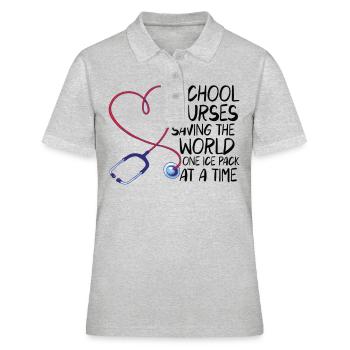 School Nurse Nursing Clinic Medical Stuff - Frauen Polo Shirt - Grau meliert - Vorne - Ailine (174cm)