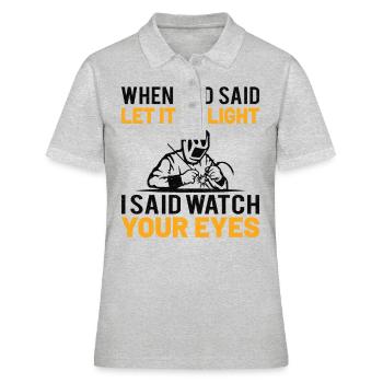 Welder Funny Funny Welding Gift - Women's Polo Shirt - heather grey - Front - Ailine (174cm)