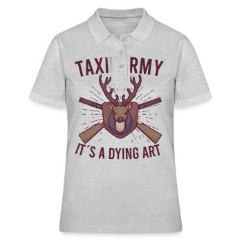 Lustige Tierpräparator taxidermie jagd trophäe - Frauen Polo Shirt - Grau meliert - Vorne - Ailine (174cm)