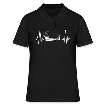 Book Heartbeat pour les amateurs de livres - Polo Femme - noir - Devant - Ailine (174cm)