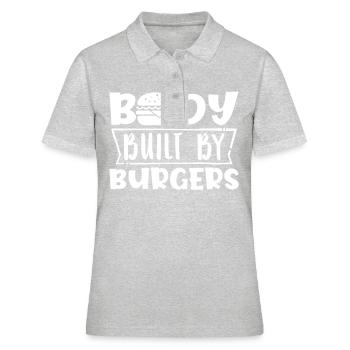 Physique des hamburgers pour les amateurs de hamburgers - Polo Femme - gris chiné - Devant - Ailine (174cm)