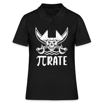 Pi-Rate Pirate Skull Pirate Hat Professeur de mathématiques - Polo Femme - noir - Devant - Ailine (174cm)