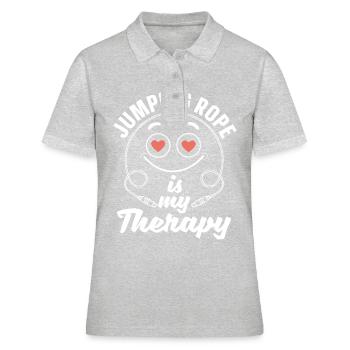 Springseil Ist Mein Therapie-springseil - Frauen Polo Shirt - Grau meliert - Vorne - Ailine (174cm)