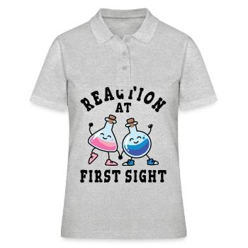 Chemical reaction at first sight - Women's Polo Shirt - heather grey - Front - Ailine (174cm)